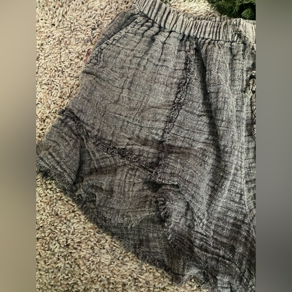 Women's Green and Gray Shorts Bundle Raw Hem Pockets Free People - Picture 3 of 9
